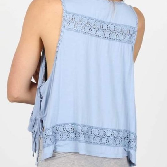 Embroidered Side Tye Top By POL - Picture 2 of 4